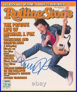 Michael J Fox Back To The Future Signed 1987 Rolling Stone Magazine BAS #BG83119