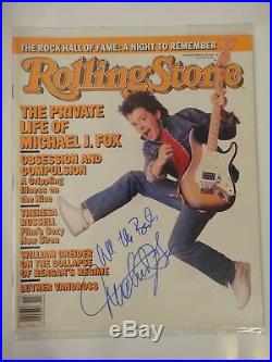 Michael J Fox Signed Autograph Rolling Stone Magazine March 1987