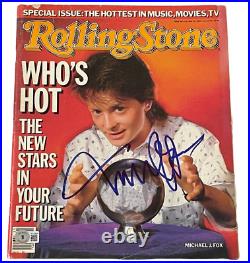 Michael J Fox Signed Rolling Stone Magazine 5/22/85 Back To The Future Beckett