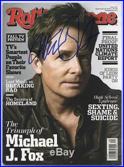 Michael J Fox Signed September 26 2013 Rolling Stone Magazine #1192 JSA