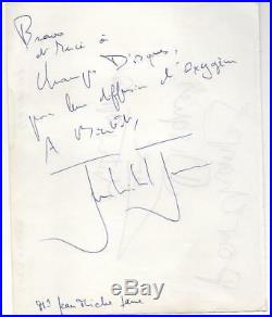 Mick JAGGER (Rolling Stones) & Jean Michel JARRE (Musician) Original Autographs