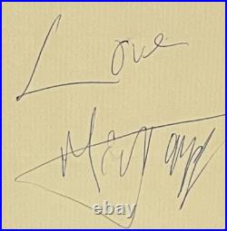 Mick Jagger Autograph with Charlie Watts (PSA) Rolling Stones St James Club London