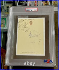 Mick Jagger Autograph with Charlie Watts (PSA) Rolling Stones St James Club London