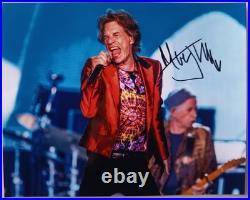 Mick Jagger Hand Signed Photo + COA The Rolling Stones