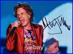 Mick Jagger Hand Signed Photo + COA The Rolling Stones