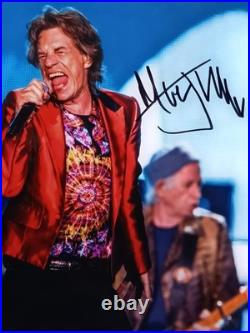 Mick Jagger Hand Signed Photo + COA The Rolling Stones
