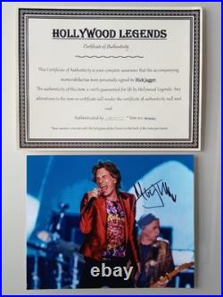 Mick Jagger Hand Signed Photo + COA The Rolling Stones