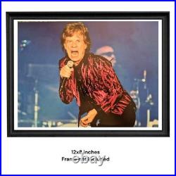 Mick Jagger Hand Signed Rolling Stones Autograph Photo COA & PSA Approved Card