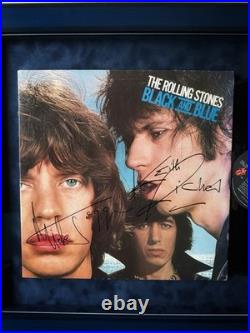 Mick Jagger & Keith Richards Hand Signed 1976 Rolling Stones Black And Blue LP