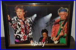 Mick Jagger, Keith Richards Hand Signed With Coa Framed Rolling Stones 8x10