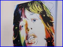 Mick Jagger Keith Richards Rolling Stones Original Acrylic Paintings 19.5×23.5