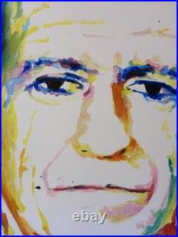 Mick Jagger Keith Richards Rolling Stones Original Acrylic Paintings 19.5×23.5