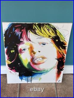 Mick Jagger Keith Richards Rolling Stones Original Acrylic Paintings 19.5×23.5