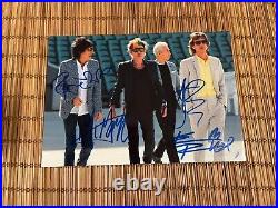 Mick Jagger Keith Richards Watts Rolling Stones autographed photo signed coa