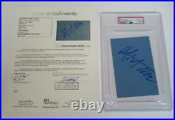 Mick Jagger ROLLING STONES Signed Autograph Auto 4x6 Index Card Cut Slab PSA BAS
