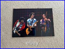 Mick Jagger Richards Wood Rolling Stones signed autographed photo coa 6x8 inch