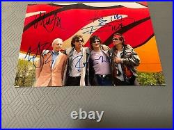 Mick Jagger Richards Wood Watts Rolling Stones autographed signed coa photo 6x8