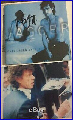 Mick Jagger Rolling Stones Autographed Signed Cd Wandering Spirit Cover photo
