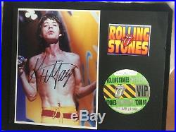Mick Jagger Rolling Stones Autographed Signed Framed 8x10 Photo + VIP pass COA