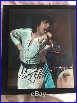 Mick Jagger Rolling Stones Autographed Signed Framed 8x10 Photo + VIP pass COA