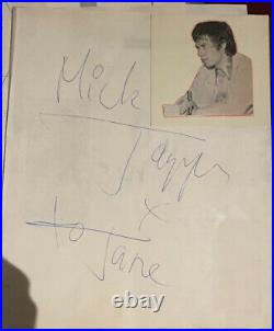 Mick Jagger Rolling Stones Early 60s Autograph Signed Autograph Back Paul Jones