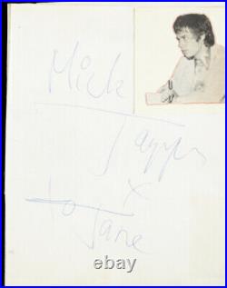 Mick Jagger Rolling Stones Early 60s Autograph Signed Autograph Back Paul Jones