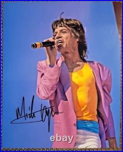 Mick Jagger Rolling Stones Original Hand Signed Autographed 8 x 10 Photo COA