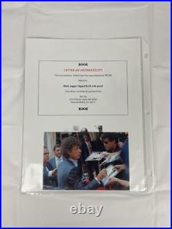 Mick Jagger Rolling Stones Rare Photo In Person Signed & COA