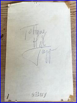 Mick Jagger Rolling Stones Signed Vintage 1960s Autographed Page