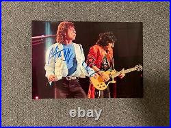 Mick Jagger Ronnie Wood Rolling Stones coa signed autographed photo