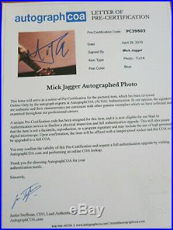 Mick Jagger Signed 11x14 Photo Psa/dna! Acoa Loa Rolling Stones Autographed