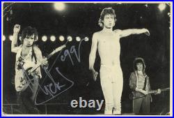 Mick Jagger Signed 1981 Postcard