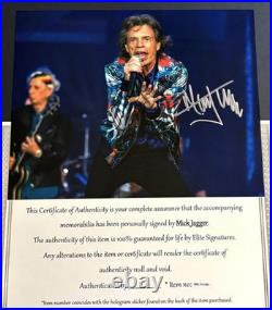 Mick Jagger Signed 8x10 Photo Autograph, With COA Letter The Rolling Stones