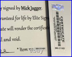 Mick Jagger Signed 8x10 Photo Autograph, With COA Letter The Rolling Stones