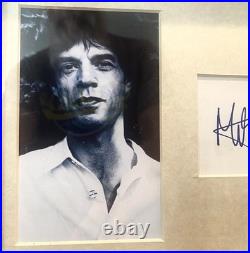 Mick Jagger Signed Autograph Piece Rolling Stones Autographed