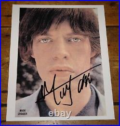 Mick Jagger Signed Autographed Rolling Stones Photograph In Person Uacc Dealer