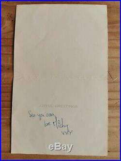 Mick Jagger Signed Autographed X-mas Card 1963 With Envelope Rolling Stones