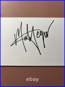 Mick Jagger Signed CUT. Index Card Autographed. Lead Rolling Stones With. COA
