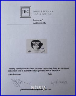 Mick Jagger Signed LP Album Under Cover Promo John Brennan Beckett COA