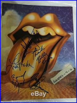 Mick Jagger Signed Rolling Stones Autograph Bobby Keys Lisa Fischer Bernard COA