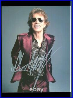 Mick Jagger The Rolling Stones Autographed Original 8x10 Photo LOA TTM