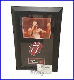 Mick Jagger The Rolling Stones Framed Signed Photo Field Of Dreams COA 17 X 27