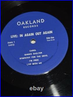 Mick Jagger Vinyl Live In Again Out Again Rare Rolling Stones Lp