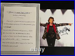 Mick Jagger autographed 8x10 photo, signed, authentic, Rolling Stones, COA
