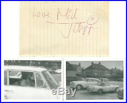 Mick Jagger signed autograph book page + original photos 1968 The Rolling Stones
