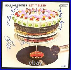 Mick Taylor +3 Signed Autograph Rolling Stones Let It Bleed Album Record JSA COA