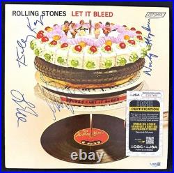 Mick Taylor +3 Signed Autograph Rolling Stones Let It Bleed Album Record JSA COA