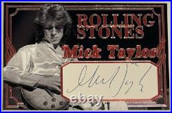 Mick Taylor Custom Cut Autograph Card with JSA Authentic Auto The Rolling Stones
