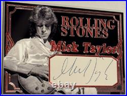 Mick Taylor Custom Cut Autograph Card with JSA Authentic Auto The Rolling Stones
