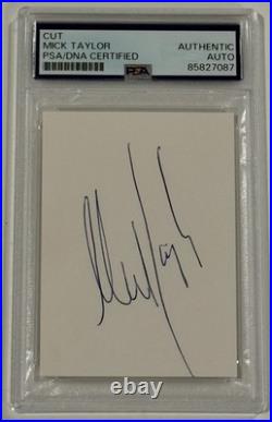 Mick Taylor Signed Cut PSA Authentic Autograph The Rolling Stones